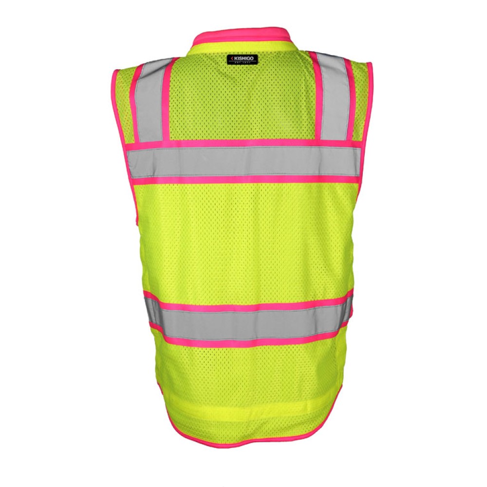 Kishigo S5042 Color Contrast High Performance Surveyors Vest [Lime]