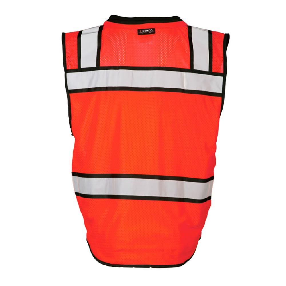 Kishigo S5004 High Performance Surveyors Vest [Fluorescent Red]