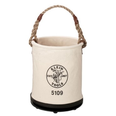 Klein 5109P Bucket #6 Canvas Wide-Opening Straight-Wall Pocket