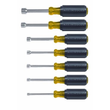 Klein 7-Piece Cushion-Grip Nut-Driver Set 3-Inch Shanks