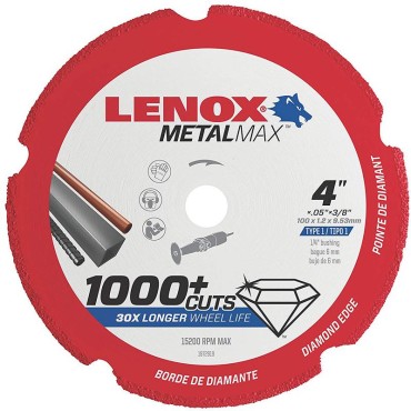 LENOX 1972919 4x3/8 CUTOFF WHEEL   