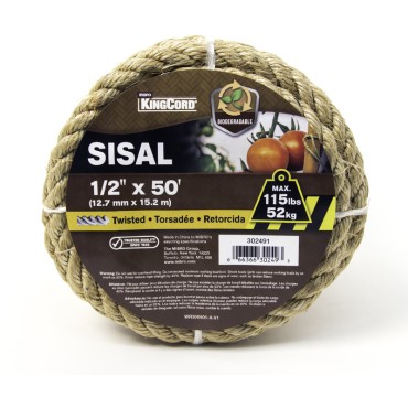 Mibro 302491 1/2x50 TW SISAL ROPE 