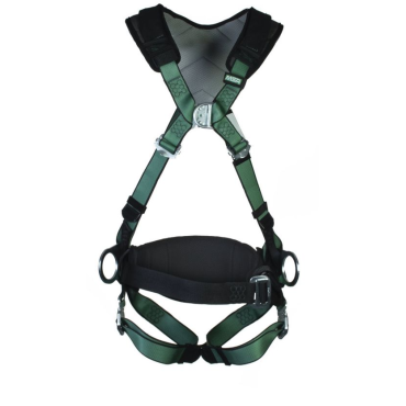 MSA V-Form™ Plus Construction Harness, Extra Small, Back & Hip D-Ring, Tongue Buckle Leg Straps