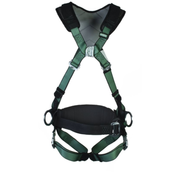 MSA V-Form™ Plus Construction Harness, Standard, Back & Hip D-Ring, Tongue Buckle Leg Straps