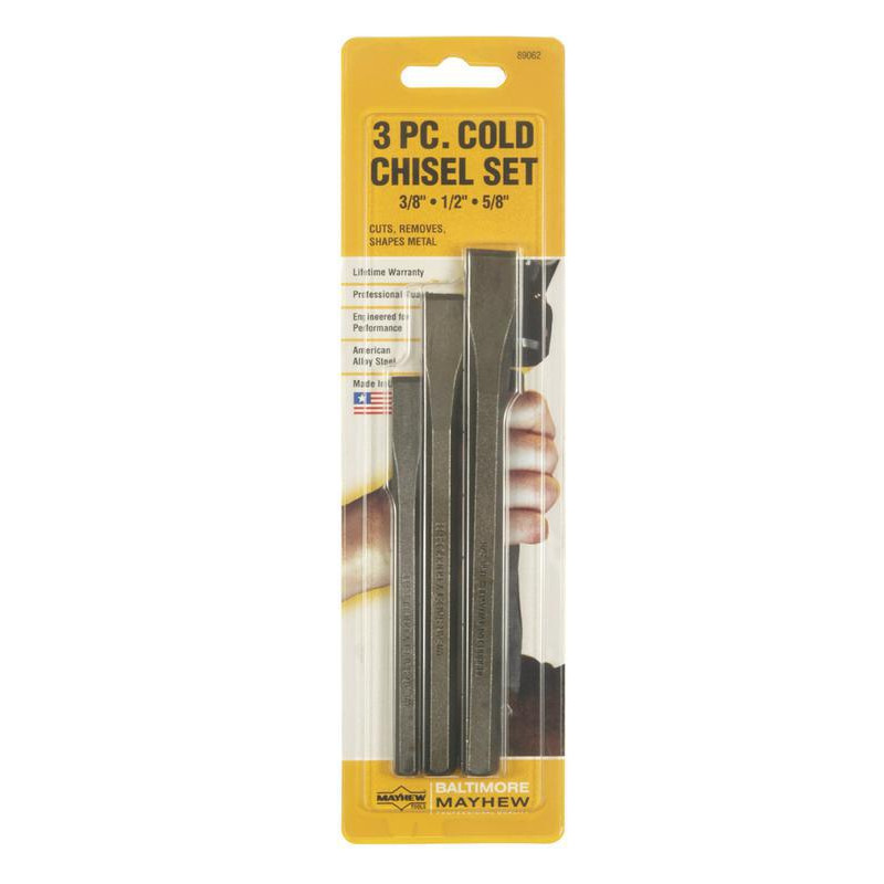 Mayhew Tools 89062 3PC COLD CHISEL SET