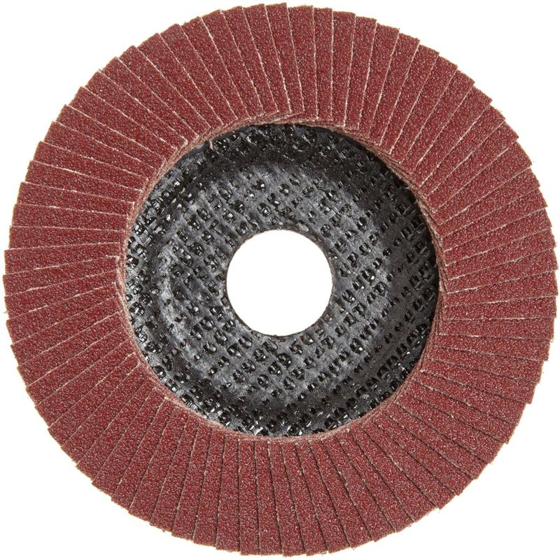 PFERD POLIFAN PSF 4-1/2" x 7/8", 60 Grit Aluminum Oxide Flat Flap Disc