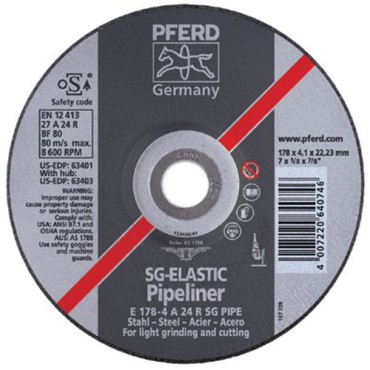 PFERD Type 27 SG Pipeliner Grinding Wheel