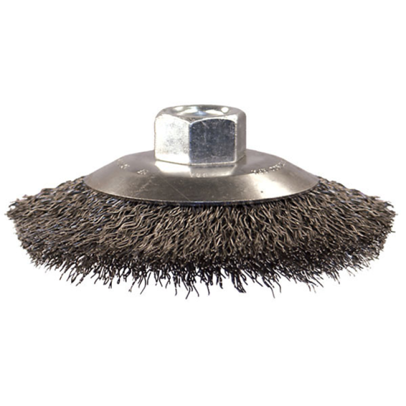PFERD Crimped Bevel Mini Cup Brush 4 In, .014