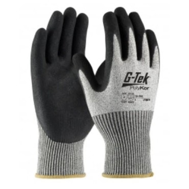 16-350 G-Tek PolyKor Seamless Knit Gloves Nitrile Coated Micro-Surface Grip - Large