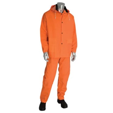 201-360X5 3-Piece Rainsuit, PVC/Polyester - 5XLarge