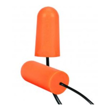 267-HPF810C Mega Bullet Disposable Soft Polyurethane Corded Foam Ear Plugs