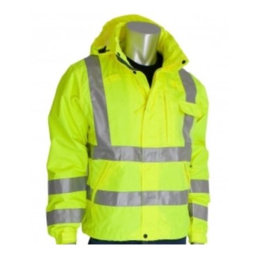 353-2000/2X PIP Type R Class 3 VizPlus Heavy Duty Waterproof Breathable Rain Jacket - Yellow/Lime