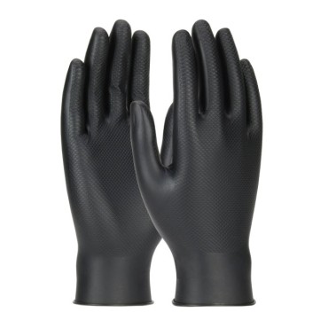 67-246-XL PIP Ambi-Dex Grippaz Black Powder Free Disposable Gloves - XL - 50/Box
