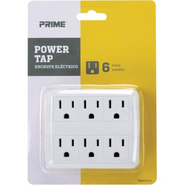 Prime Wire PB801011 6 OUTLET POWER TAP   