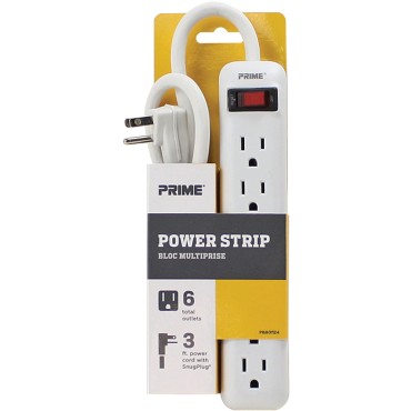 Prime Wire PB801124 3 FT 6 OUTLET STRIP  