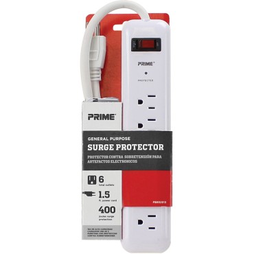 Prime Wire PB802013 1.5 6 SURGE STRIP   