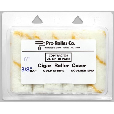 Pro Roller CRC-CE06 10PK 6 GLD STRPE COVR