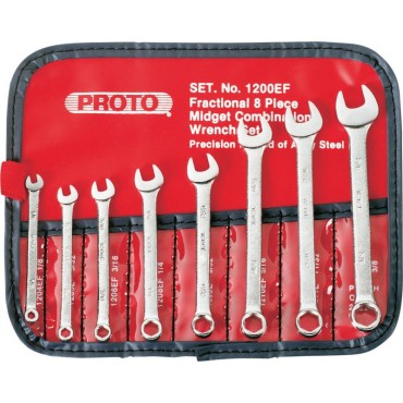 Proto® 8 Piece Short Satin Combination Wrench Set - 6 Point