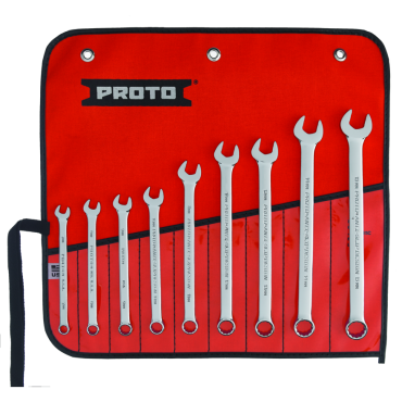 Proto® 9 Piece Full Polish Metric Combination Wrench Set - 12 Point