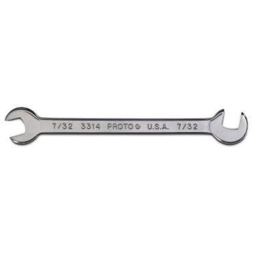 Proto® Short Satin Angle Open-End Wrench - 7/32