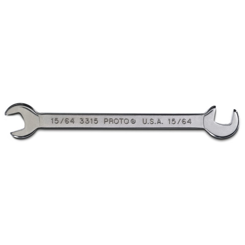 Proto® Short Satin Angle Open-End Wrench - 15/64