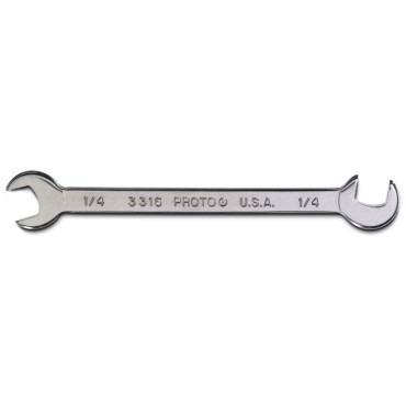 Proto® Short Satin Angle Open-End Wrench - 1/4