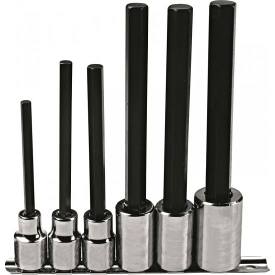 Proto® 1/2" Drive 6 Piece Extra Long Hex Bit Set