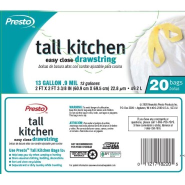 Presto Products 18220 13G TALL DS KITCHEN BAG