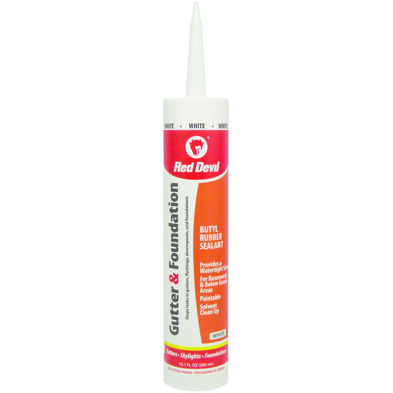 Red Devil 0697 10.1OZ WHITE GUTTER & FOUNDATION SEALANT
