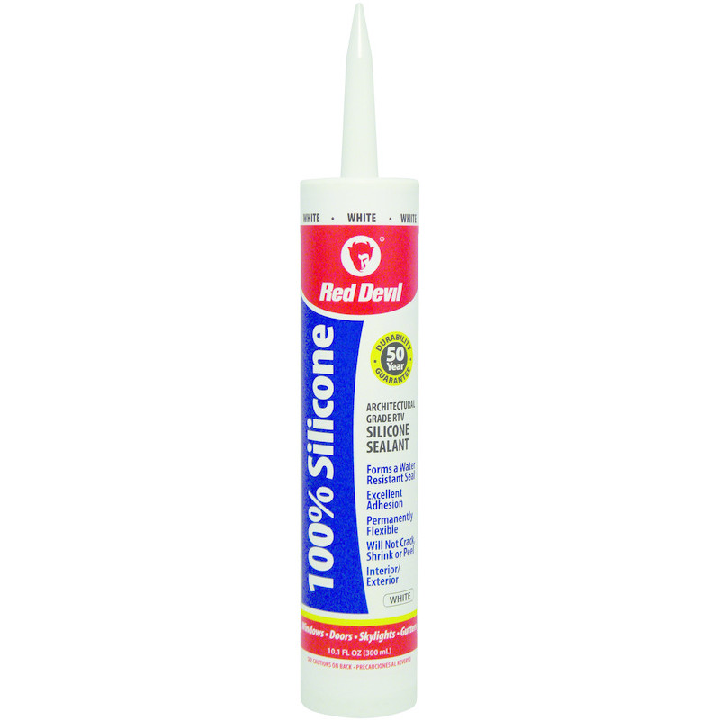 Red Devil 0816 10.1oz WHITE SILICONE SEALANT