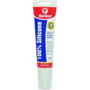 Red Devil 0820 2.8oz CLEAR SILICONE