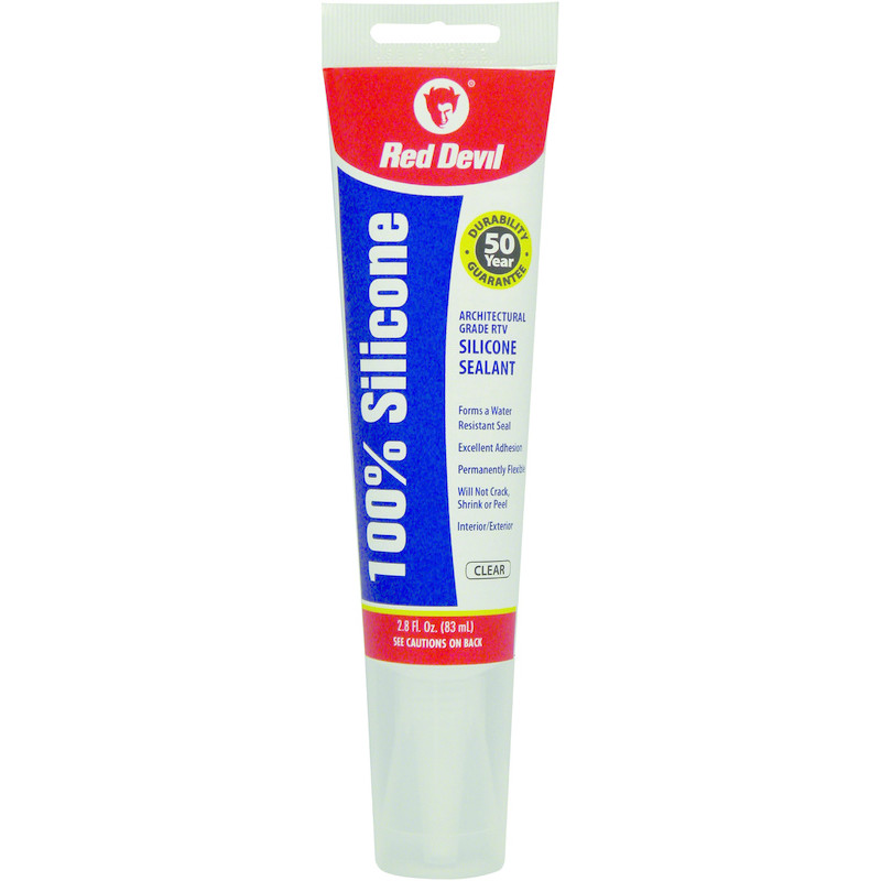Red Devil 0820 2.8oz CLEAR SILICONE