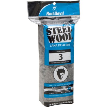 Red Devil 0316 16 PAD #3 STEEL WOOL