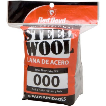 Red Devil 0321 8 PAD #000 STEEL WOOL