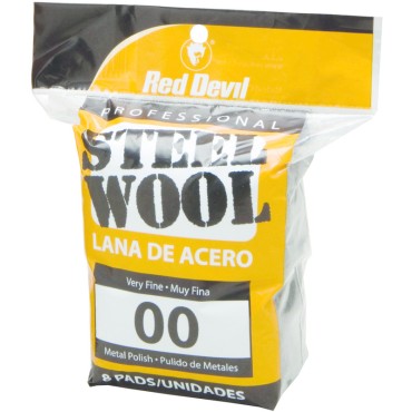 Red Devil 0322 8 PAD #00 STEEL WOOL