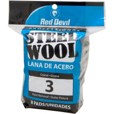 Red Devil 0326 8 PAD #3 STEEL WOOL