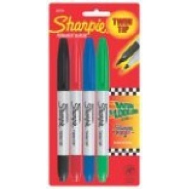 Sharpie 32174PP 4CT TWIN TIP SHARPIE