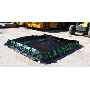 Ultratech Containment Berm, Stake Wall Model:  6'  X 6'  X 1' - Xr-5 Material®, 30 Oz.