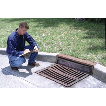 Ultratech Drain Guard, Curb-insert Style:  Oil & Sediment Model, For Curbs 42”-60