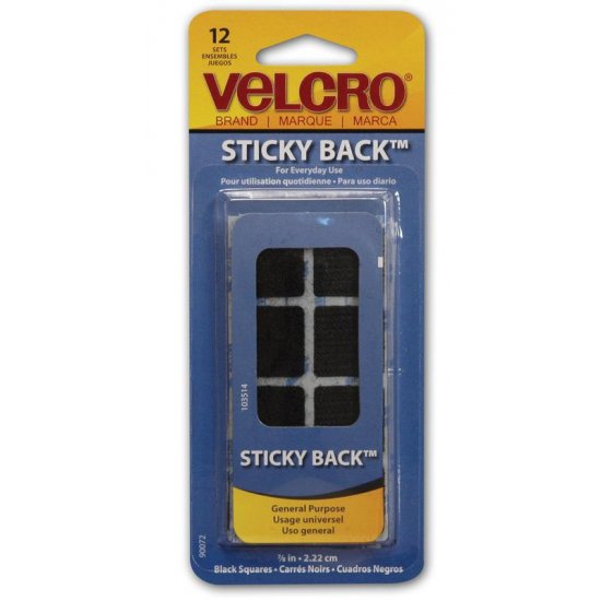 Wylaco Supply | Velcro 90072 BLACK 7/8 VELCRO SQUARE