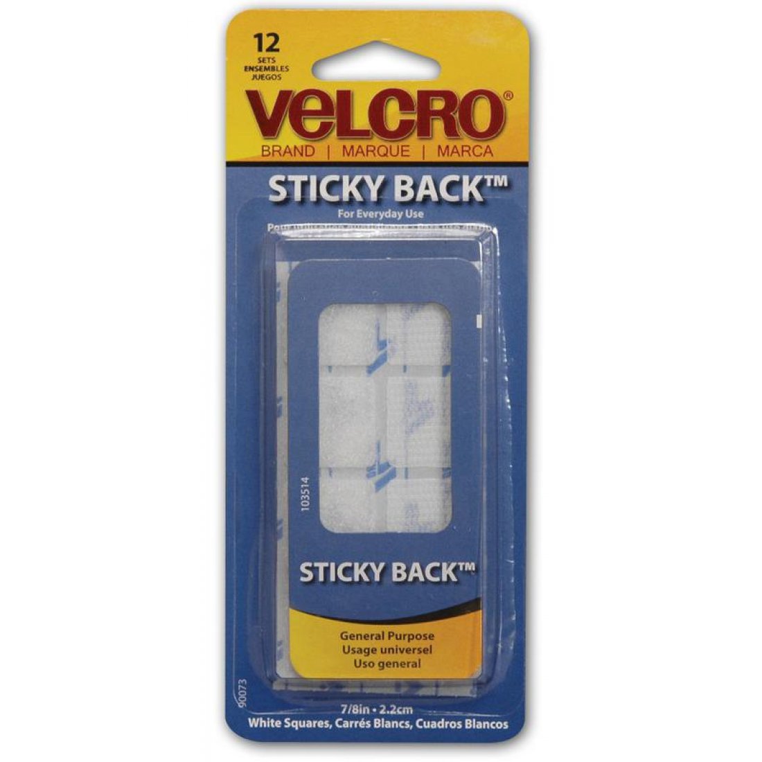 Wylaco Supply Velcro 90073 WHITE 7/8 VELCRO SQUARE