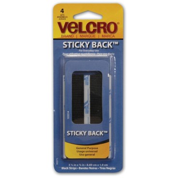 Velcro 90075 3.5X3/4 BLACK STRIP