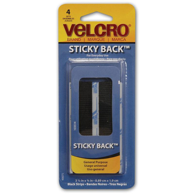 Velcro 90075 3.5X3/4 BLACK STRIP