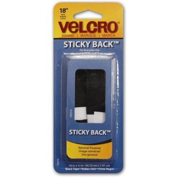 Velcro 90078 S/B 18X3/4 BLACK TAPE