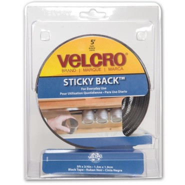 Velcro 90086 BLK STICKY BACK VELCRO