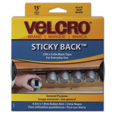 Velcro 90081 BLK 15X3/4 STICKY BACK