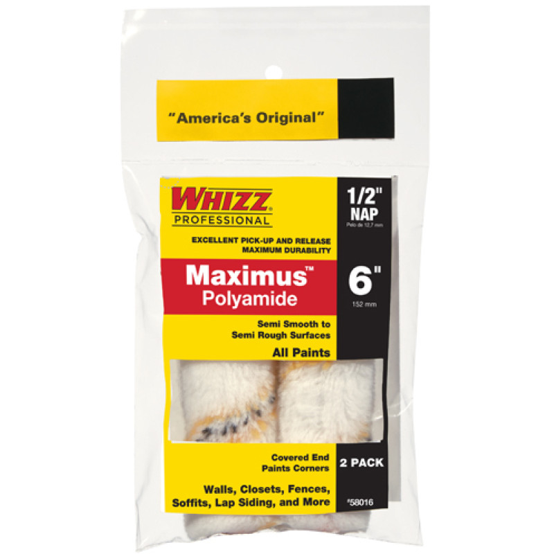 Work Tools Whizz 58016 6" 2PK PREM ROLLER COVER