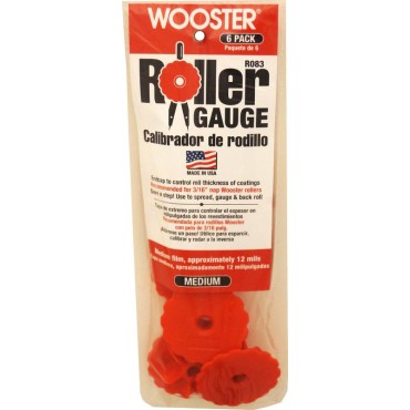 Wooster R083 6PK RED ROLLER GAUGE