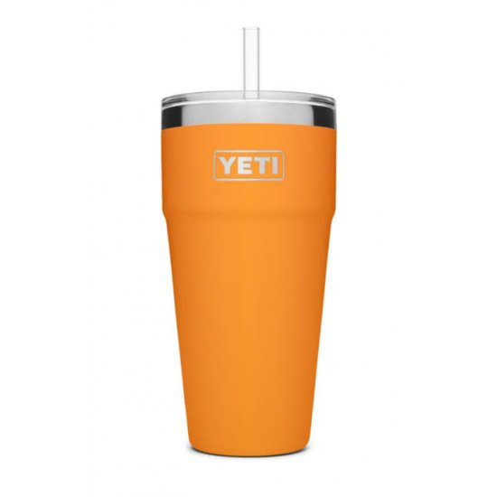 Yeti Rambler 26 oz Stackable Straw Cup, Rescue Red