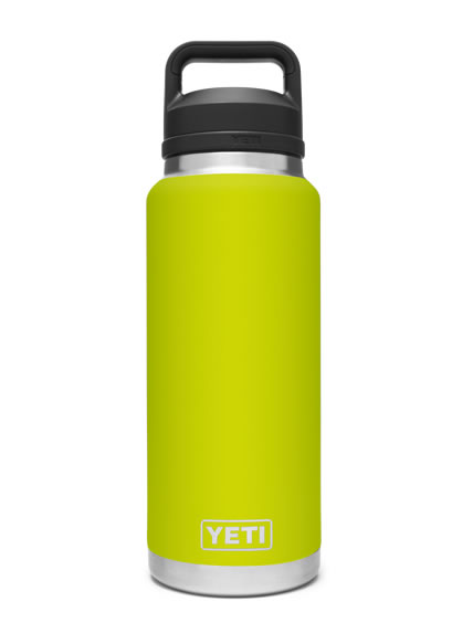 REAL YETI 36 Oz. Laser Engraved Chartreuse Yeti Rambler Bottle With Chug  Cap Personalized Vacuum Insulated YETI 